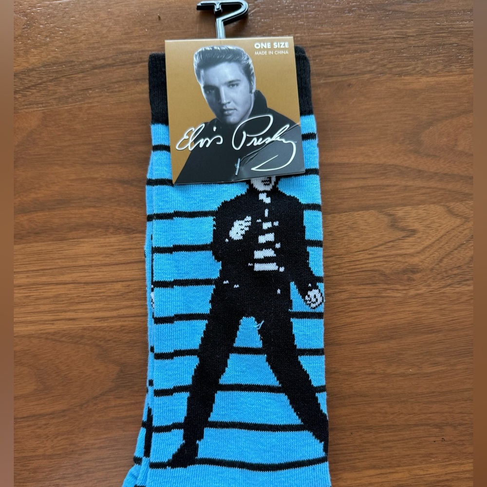 Elvis - king of rock socks!